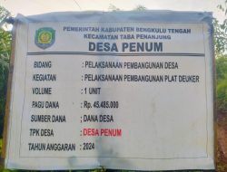 Belum Selesai Permasalahan Kasus Ketahanan Pangan Proyek Pelat Deuker Desa Penum Diduga Markup