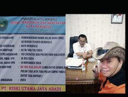 Ratusan Paket Proyek Di Disdik Kota Bengkulu Diduga Ajang KKN Seperti Di SDN 75