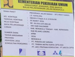 Yayasan Lestari Soroti Proyek Pemeliharaan Jalan Nasional Nakau–Batas Sumsel Rp28,8 Miliar, Siapkan Laporan Dugaan Korupsi